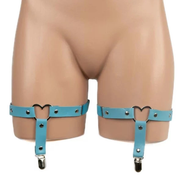 1004 - Faux Leather Heart Garter Pair - Image 11
