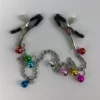 N142 - Nipple Clamps with Chain & Coloured Balls