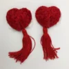 N204 - Heart Rose Tassle Nipple Covers - Pink
