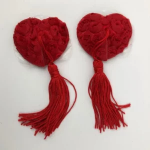 N204 - Heart Rose Tassle Nipple Covers