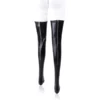 S100BX - Wetlook Stockings with Zipper - One Size (8-12)