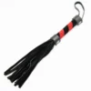 W202 - Leather Whip - Barber Shop Handle - 28cm - Black/Red