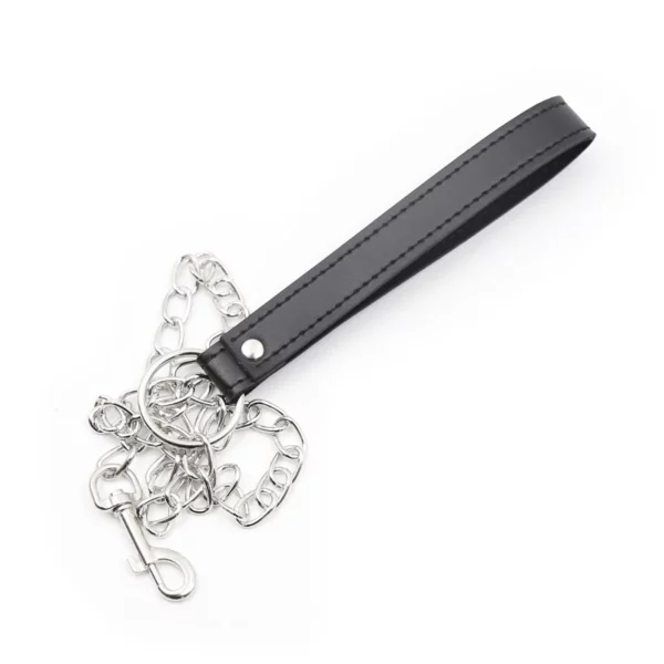 L100 Fluffy Leather Cuffs & Collar - Image 17