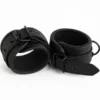 L102 - All Black Padded Leather Cuffs