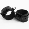 L105 - Textured Pattern Leather Cuffs - Wrist, Black