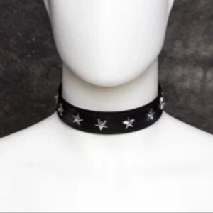 L204 - PVC Rivet Star Studded Collar