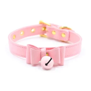 L205 - Leather PVC Collar with Cat Bell