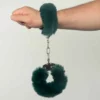 Large Fluffy Cuffs - Standard, Emerald