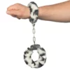 Large Fluffy Cuffs - Leopard White