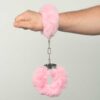 Large Fluffy Cuffs - 50cm Chain, Pink