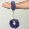 Large Fluffy Cuffs - 50cm Chain, Purple