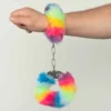 Large Fluffy Cuffs - 50cm Chain, Rainbow