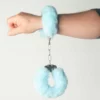 Large Fluffy Cuffs - Standard, Sky Blue
