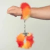 Large Fluffy Cuffs - Standard, Sunset