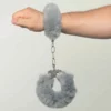 Large Fluffy Cuffs - Standard, Silver Fox
