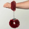 Large Fluffy Cuffs - Standard, Wine